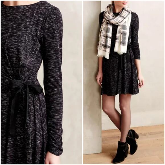 ANTHROPOLOGIE SATURDAY SUNDAY Nova Spacedye Jersey Wrap Long-Sleeve Dress Size M - Picture 1 of 9